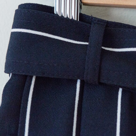 Navy and White Striped Tea-length Skirt from Banana Republic, size p4 - Picture 4 of 5